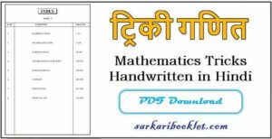 Maths Handwritten Notes in Hindi PDF