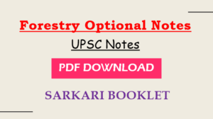 Forestry Optional Notes pdf Download