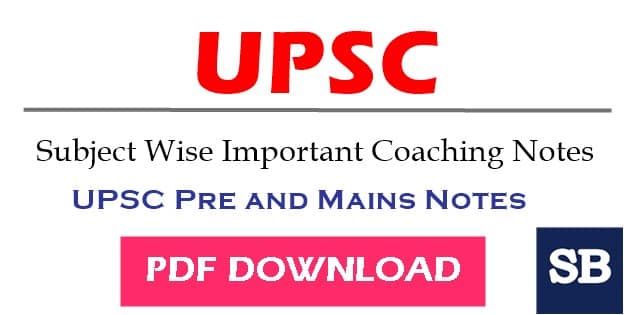 UPSC Notes pdf Download in English